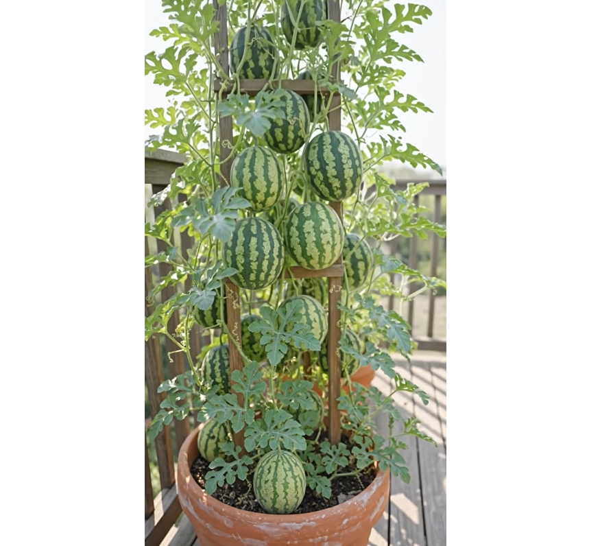 🍉 Rubinrote Wassermelonen-Samen – Hoher Ertrag, dünne Schale, süß und saftig, ideal für Topfkultur