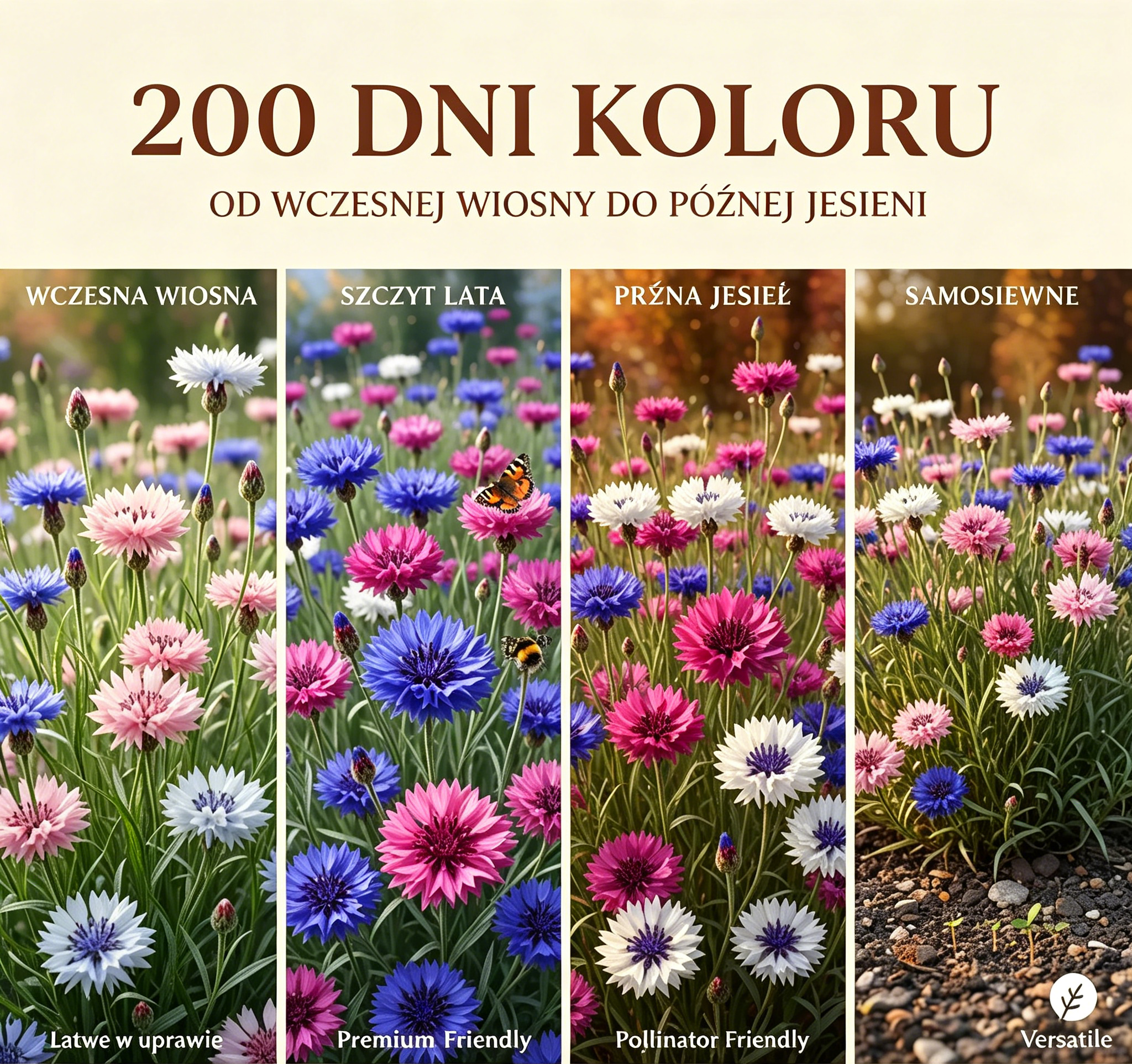 🌱 Nasiona chabra premium – „niepowstrzymany” dziki kwiat, który wyrośnie wszędzie