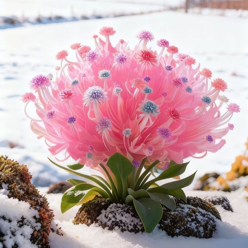 ❄️ Winter Secret Flower Cluster — Where Magic Blooms in the Cold