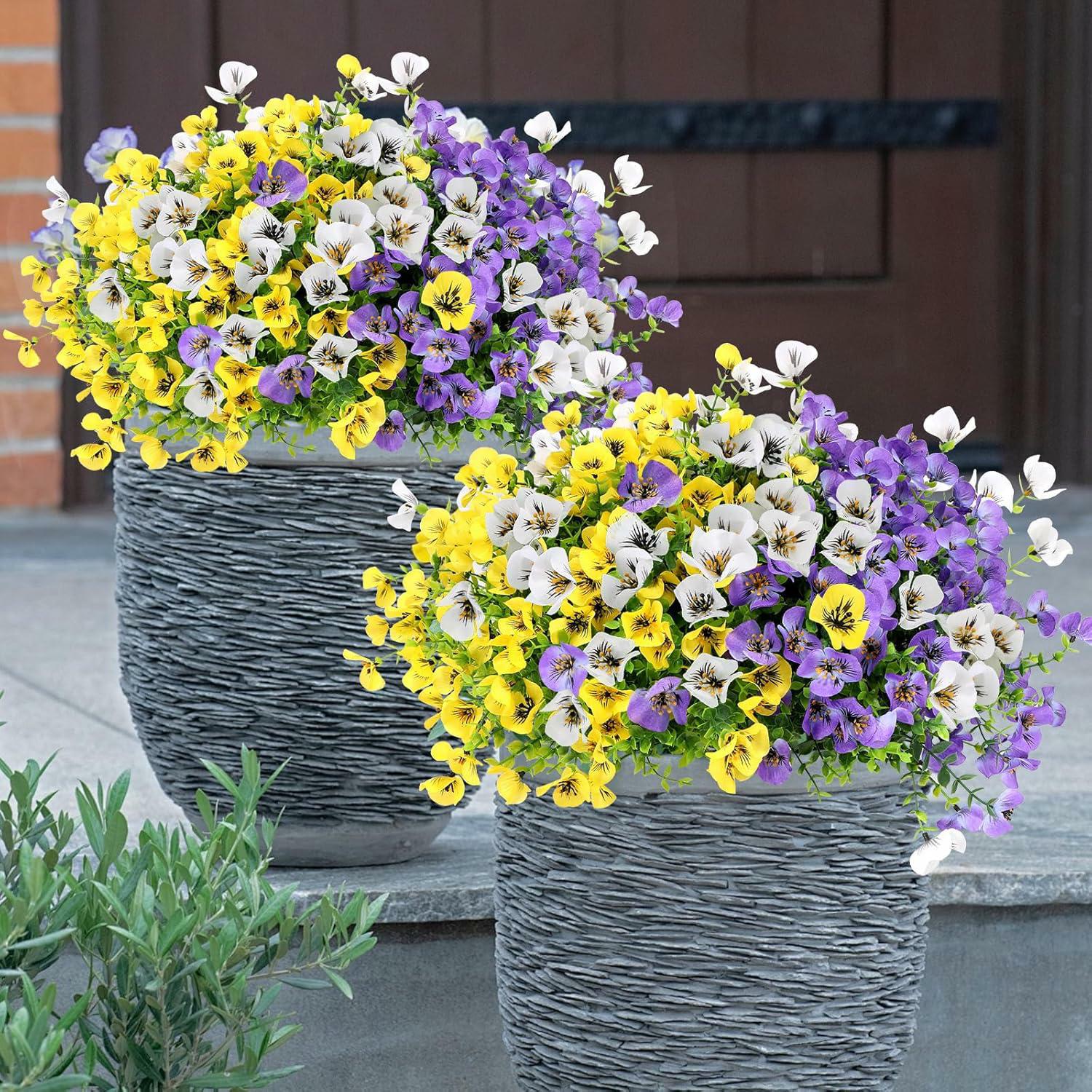 🌼Last Day Each Only $2.99🔥UV Resistant Artificial Pansy Flowers