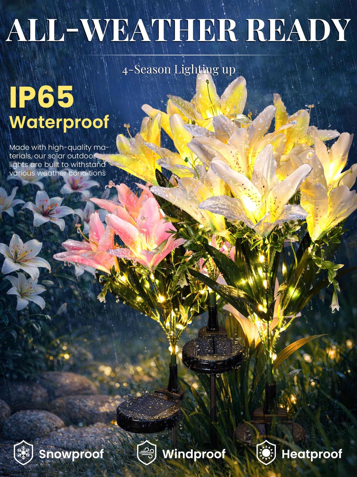 🔥Hot Sale-49% OFF🔥Solar Garden Lily Lights🌷