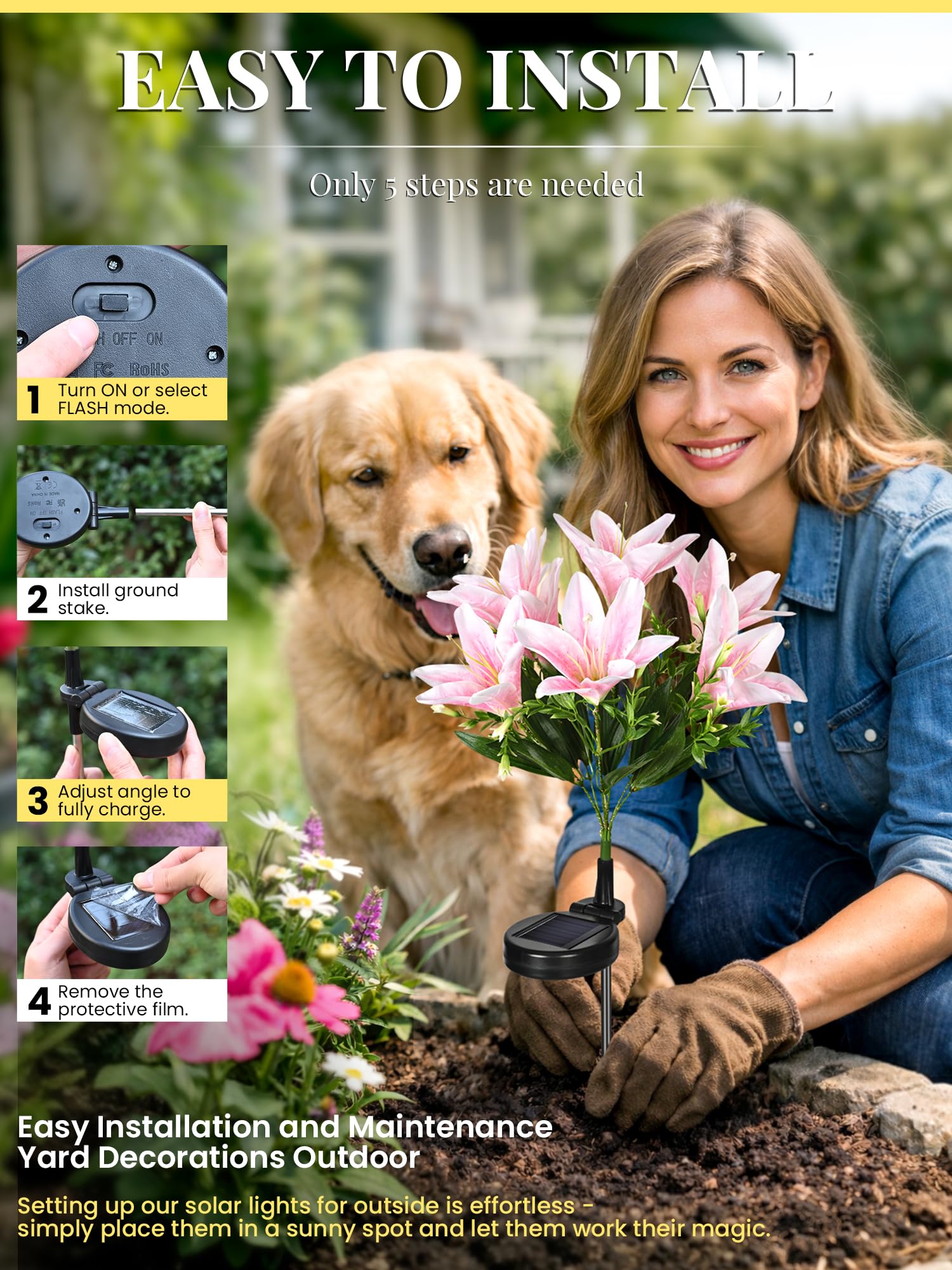 🔥Hot Sale-49% OFF🔥Solar Garden Lily Lights🌷