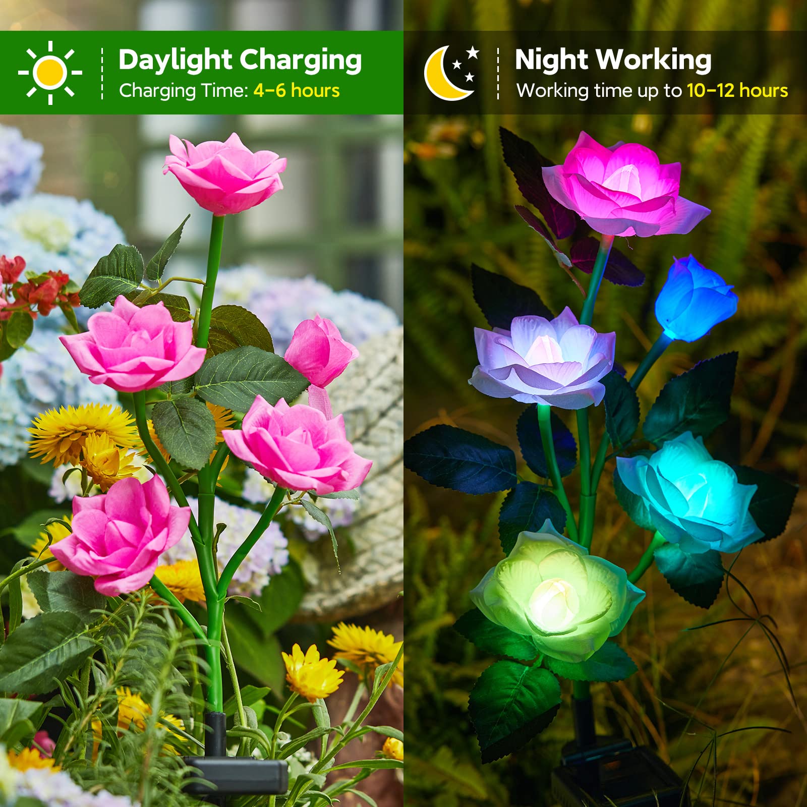 🔥Hot Sale-49% OFF🔥Outdoor Solar Rose Light 🌷