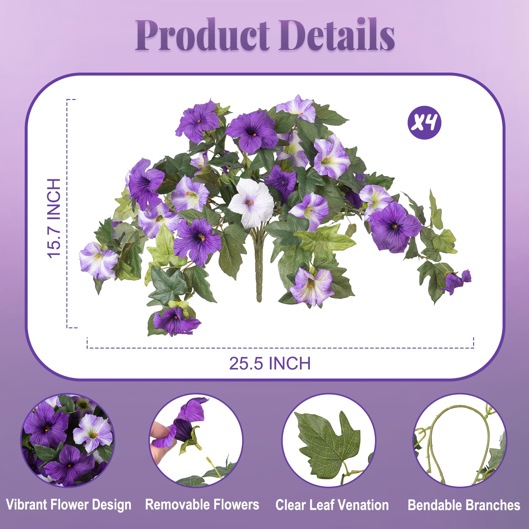 💐2026 Hot Sale✨UV Simulation Artificial Morning Glory