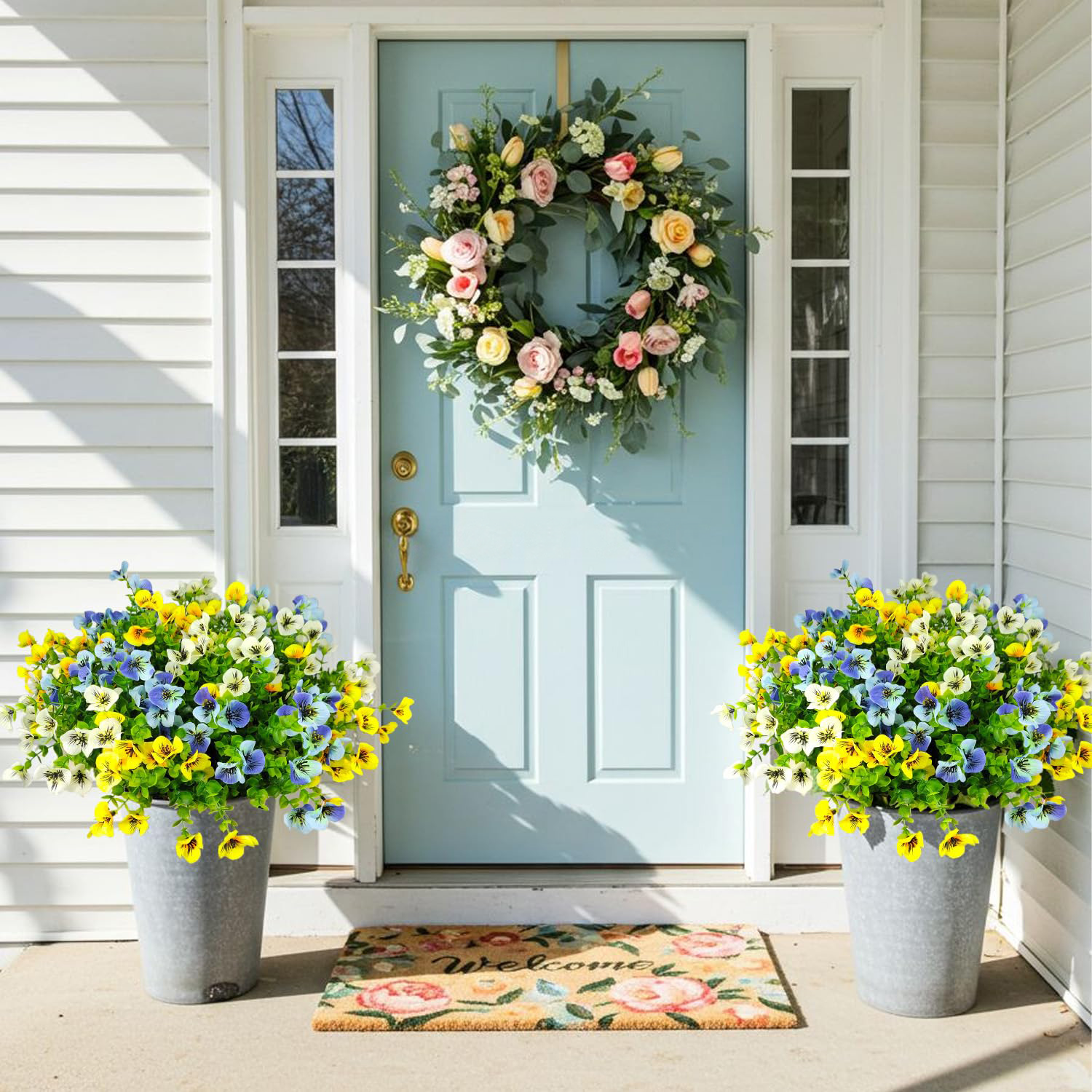 🌼Last Day Each Only $2.99🔥UV Resistant Artificial Pansy Flowers