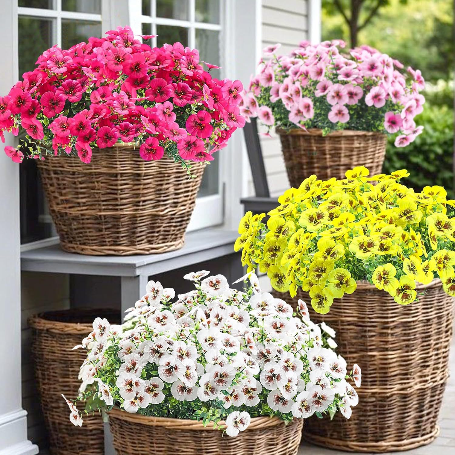 🌼Last Day Each Only $2.99🔥UV Resistant Artificial Pansy Flowers