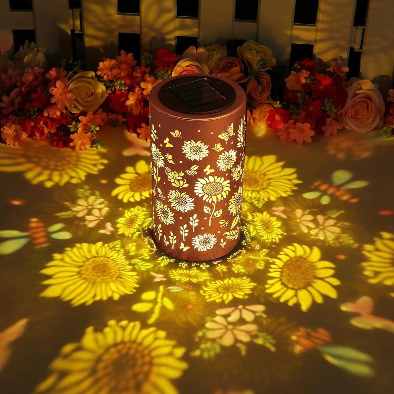 🔥HOT SALE 59% OFF-🌞Colorful Sunflower Glow Solar Garden Lantern