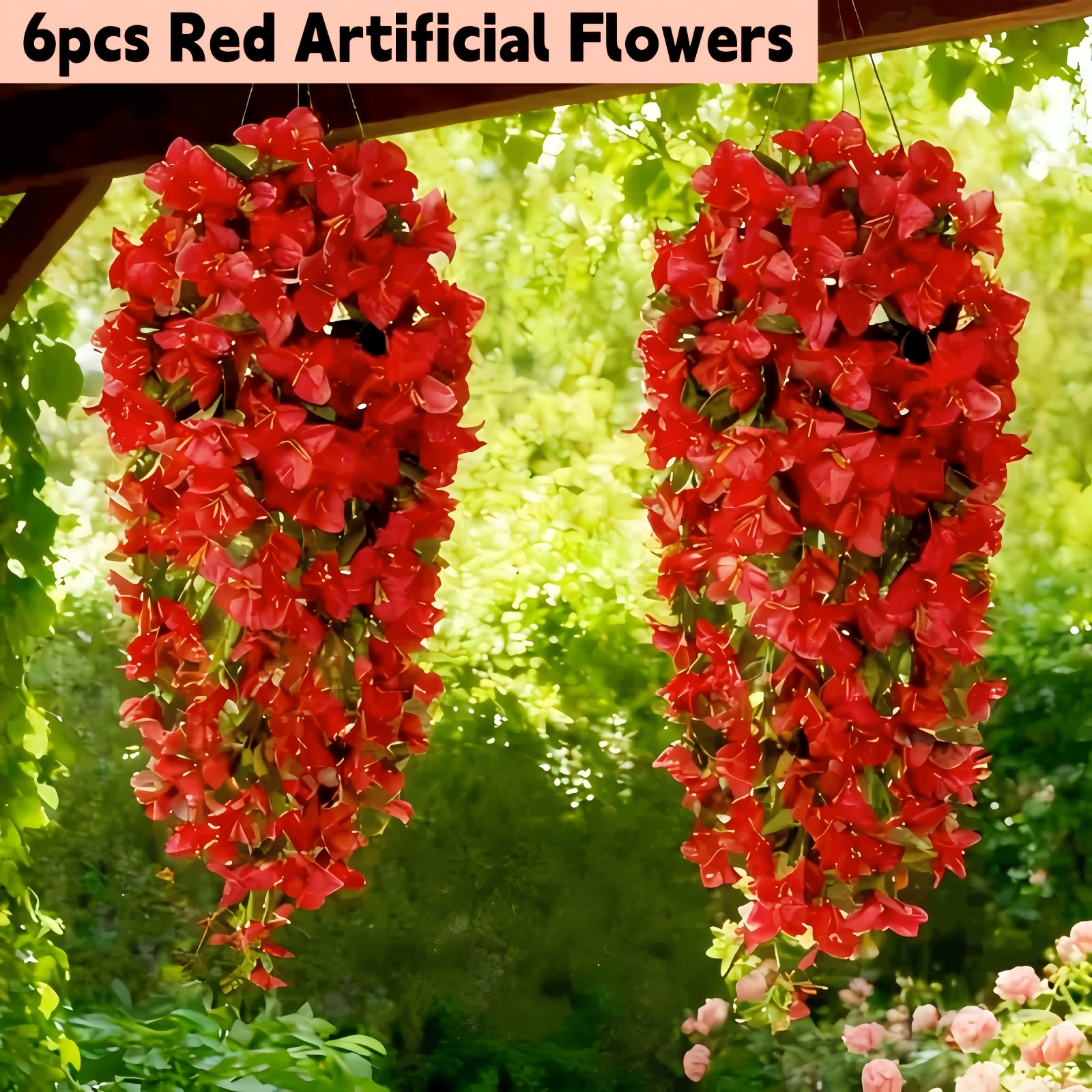 🌺LAST DAY 60% OFF✨-UV Resistant Fall Faux Bougainvillea Artificial Hanging Flowers