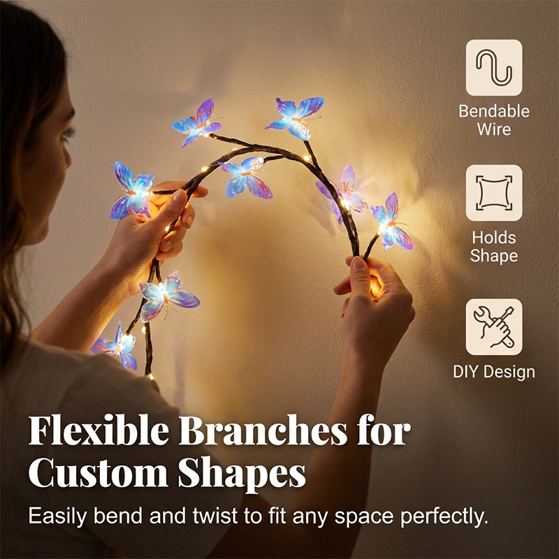🦋Romantic Butterfly Vine LED Lights