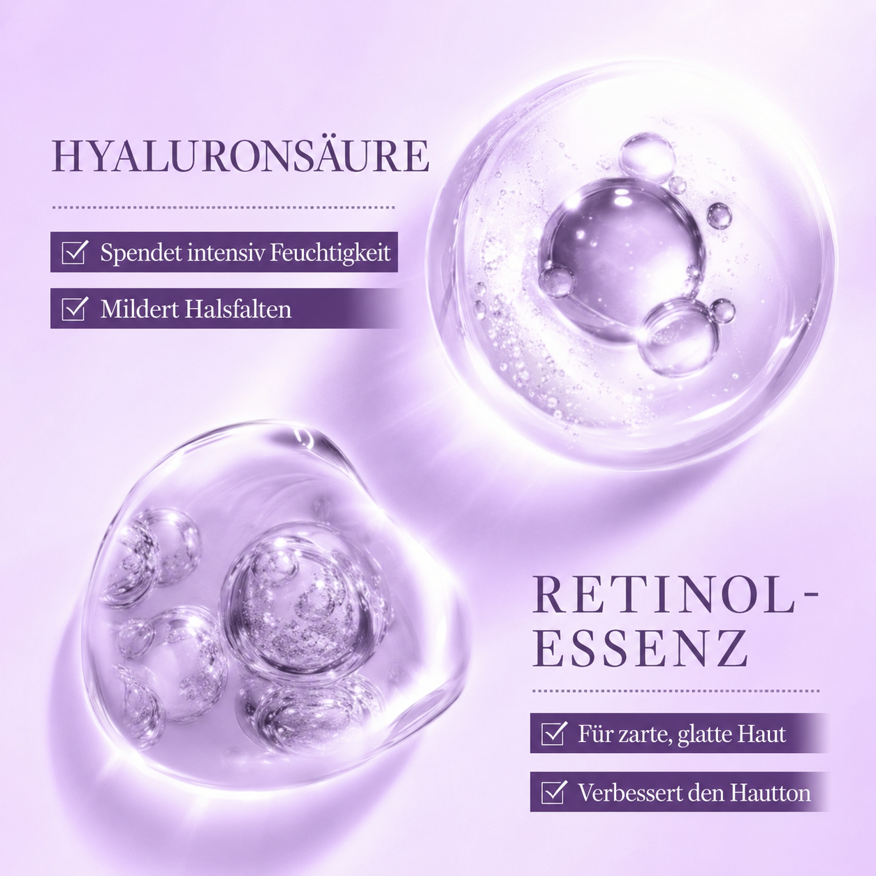 ✨ Roller-Massagecreme — 🧴 Mit Retinol & Hyaluronsäure | Strafft den Hals, Reduziert Falten & Doppelkinn | Beliebt in Deutschland 🇩🇪