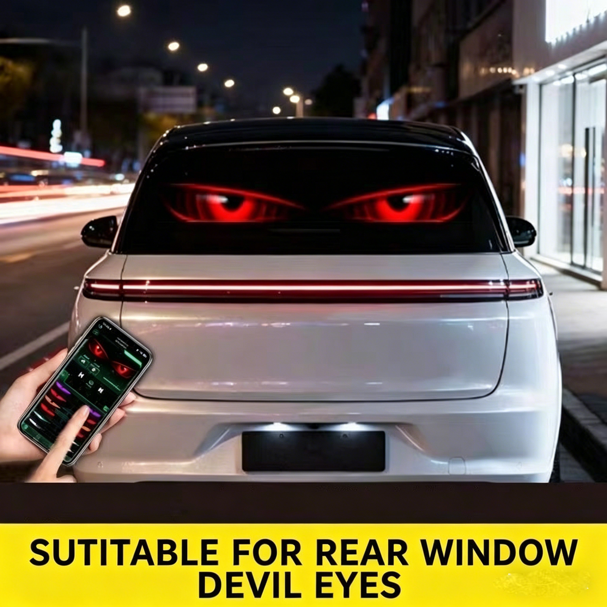 Trendy LED Soft Screen Display, 60cm Multi-Mode DIY Remote Control APP Controlled Car Side Glass Decorative Light Matrix, Truck, LED Lights