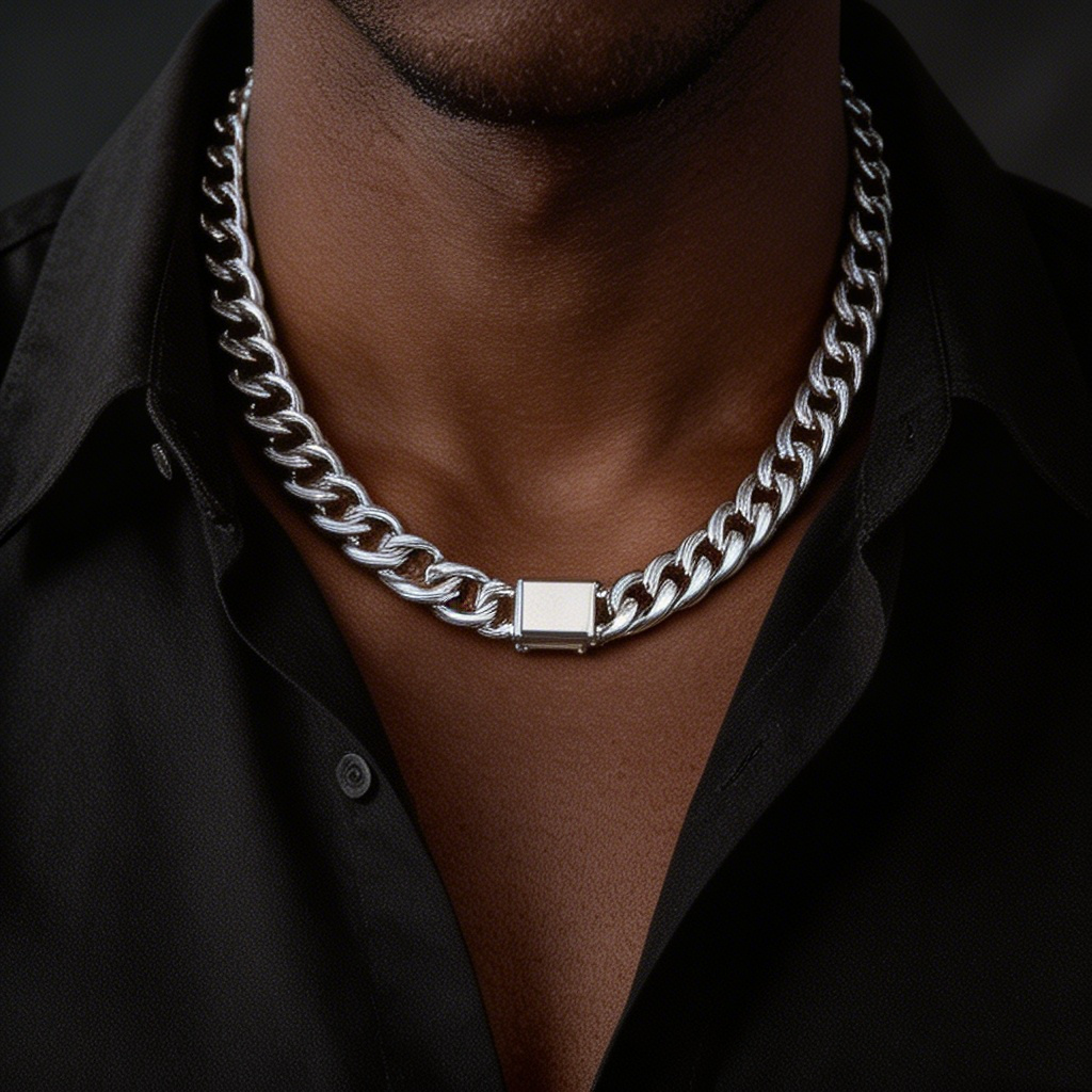 Square Buckle Necklace | Minimalist Gold Chain Jewelry