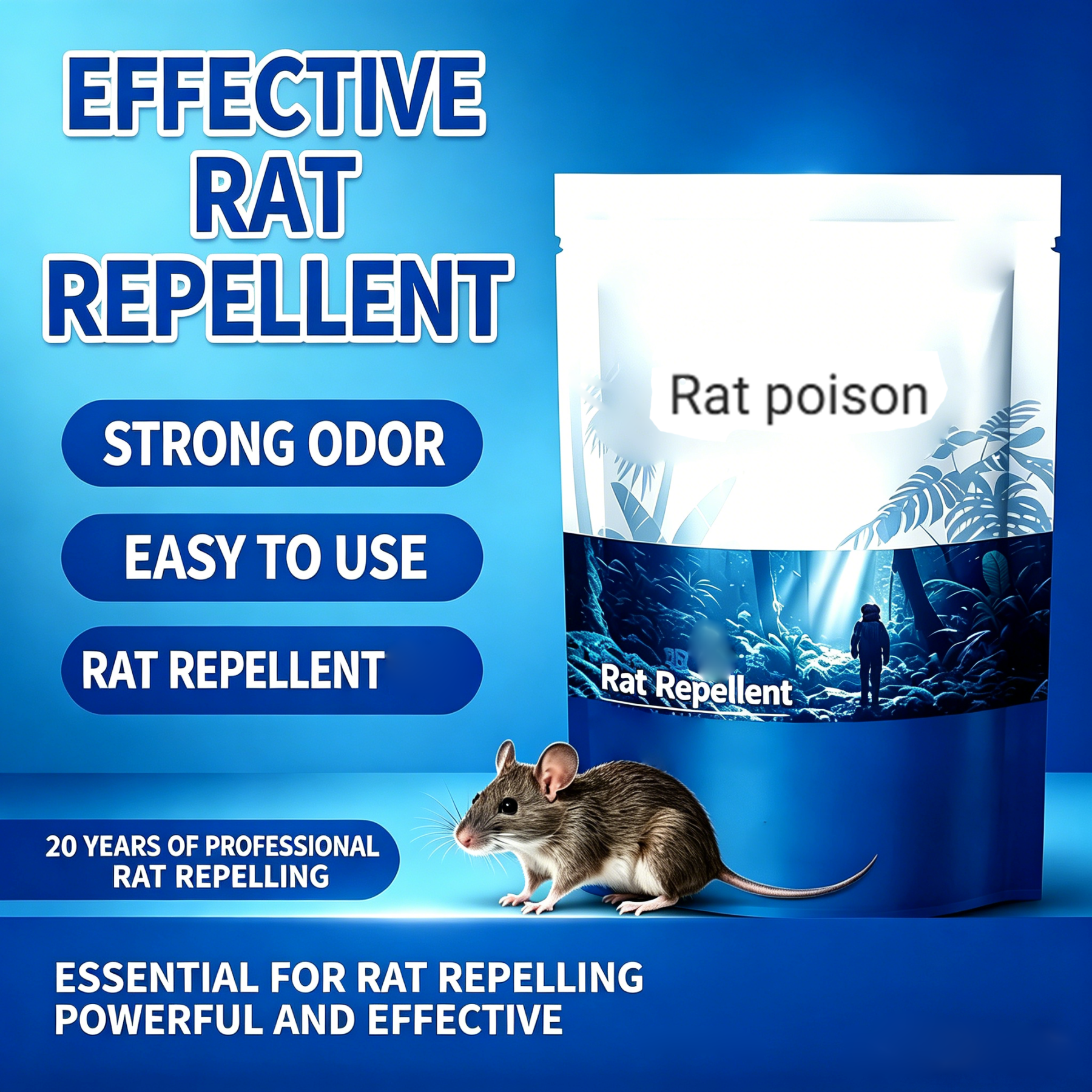 Effective Rat Repellent Pills | Pet & Kid Safe Rodent Repellent for Indoor & Outdoor Use | Long-Lasting Waterproof Mouse Deterrent for Home, Yard, Lawn, Garage