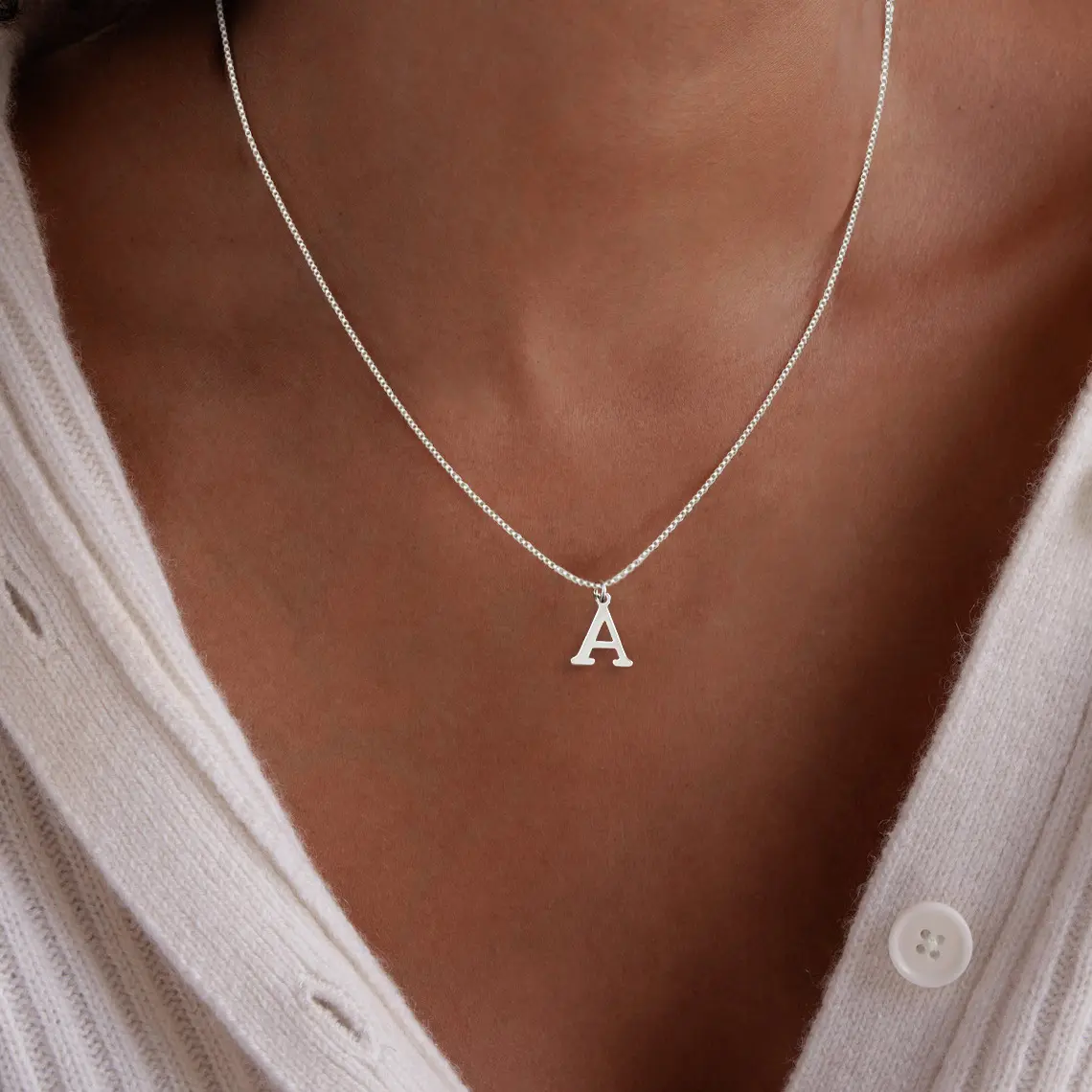 Personalized Initial Layered Necklace for Women – 18K Gold Plated Double Chain Necklace
