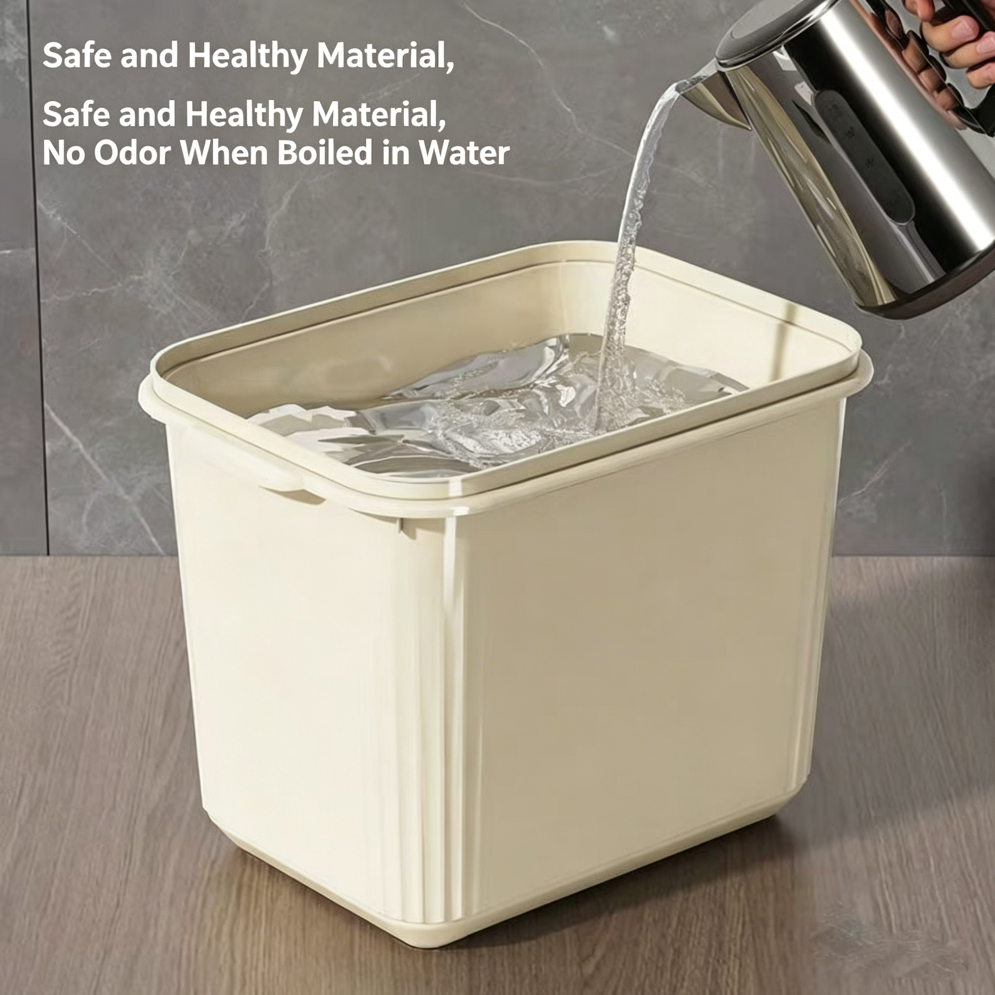 Airtight Flip Top Rice Storage Container, BPA-Free Food-Grade Grain Bin with Measuring Cup & Handle, Kitchen Food Storage Canister for Rice, Flour, Cereal, Beans, Pet Food, Multiple Capacities