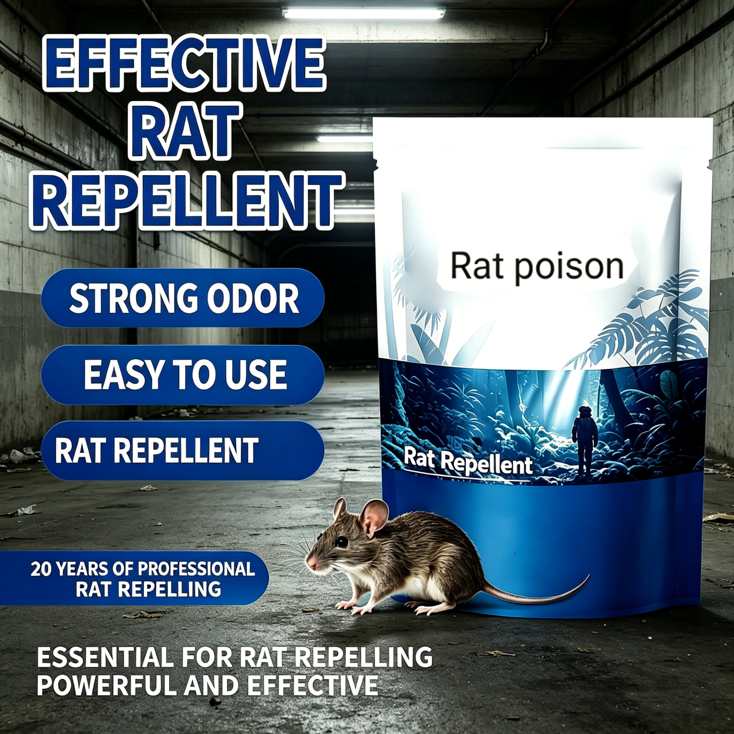 Effective Rat Repellent Pills | Pet & Kid Safe Rodent Repellent for Indoor & Outdoor Use | Long-Lasting Waterproof Mouse Deterrent for Home, Yard, Lawn, Garage