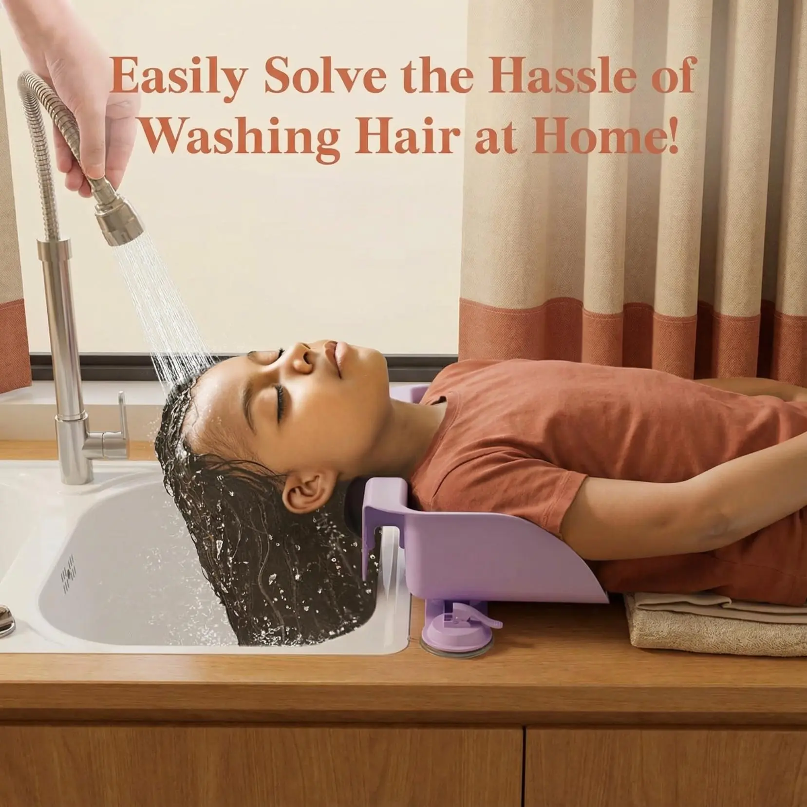 Portable Shampoo Basin & Bowl for Elderly, Kids & Pregnant Women - Hair Washing Station with Ergonomic Neck Support - Comfortable Home Salon Experience, Tear Free Hair Wash at Home #SummerVibes
