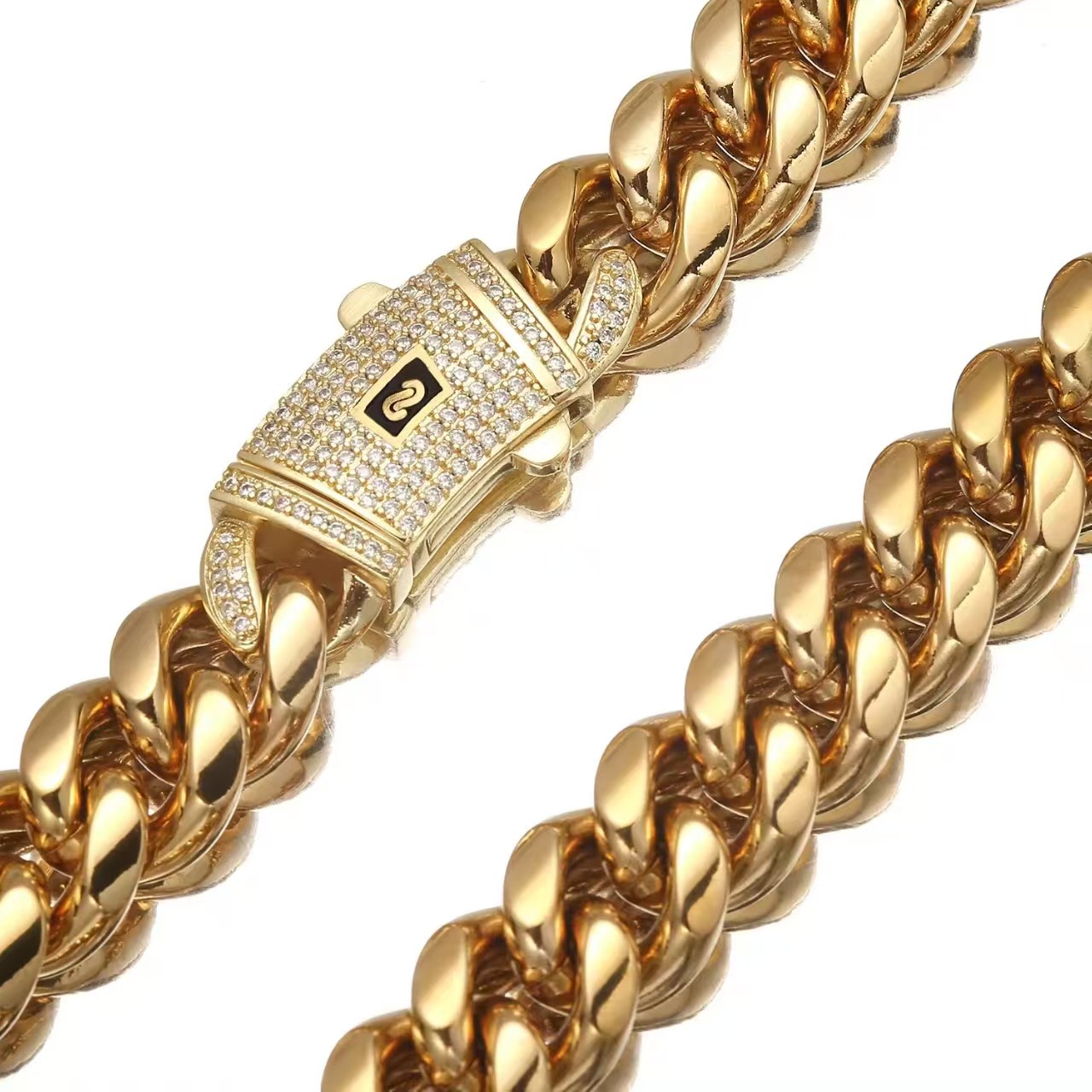 Classic Cuban Link Chain Necklace – Premium 18K Gold Plated Hip Hop Jewelry