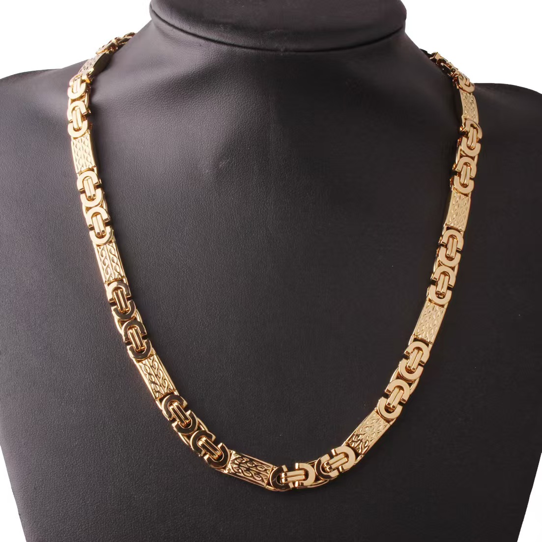 [Copy]Men’s Gold Cuban Link Chain Necklace – Luxury Miami Curb Chain with Secure Clasp Hip Hop Jewelry