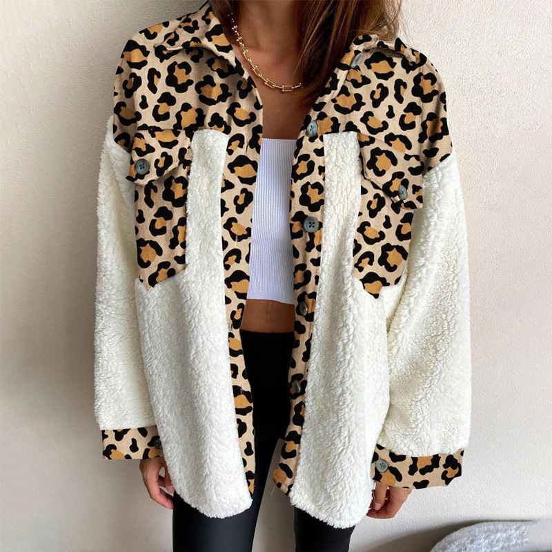 Women's Plaid Sherpa Jacket – Cozy Contrast Design for Everyday Wear