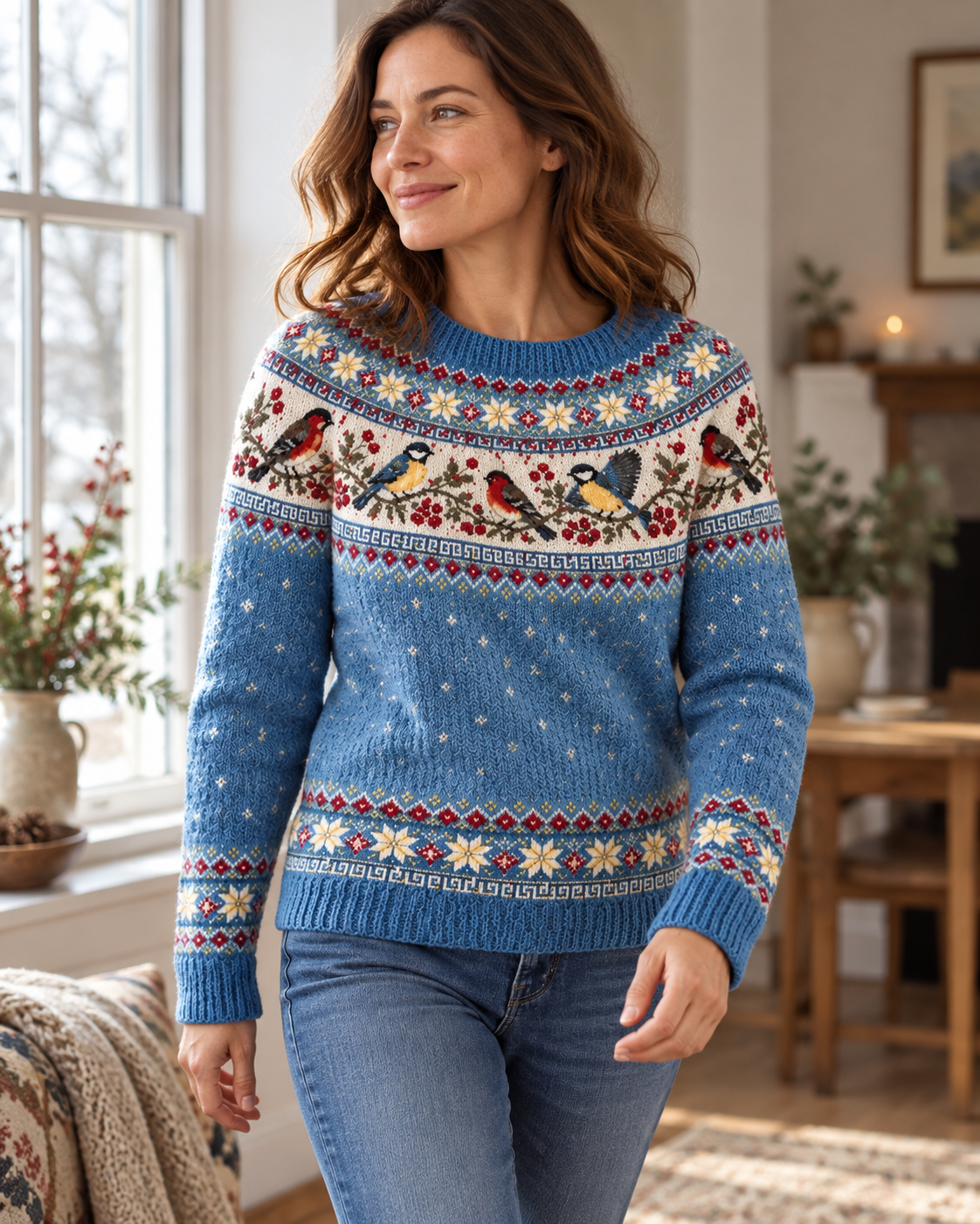 A winter motif, worn every day.