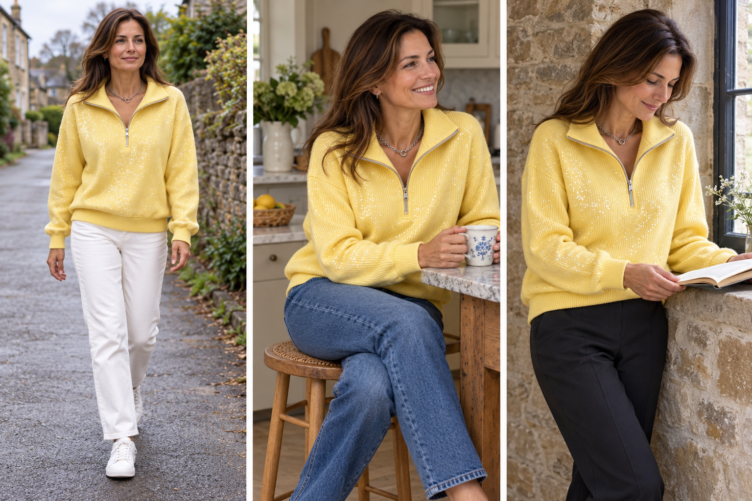 A little movement · a relaxed outfit for an ordinary day.