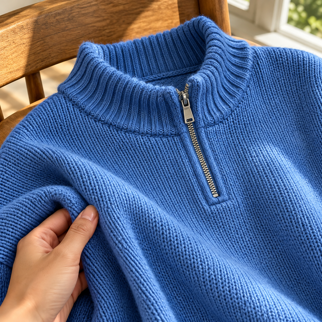 Close view of garment detail