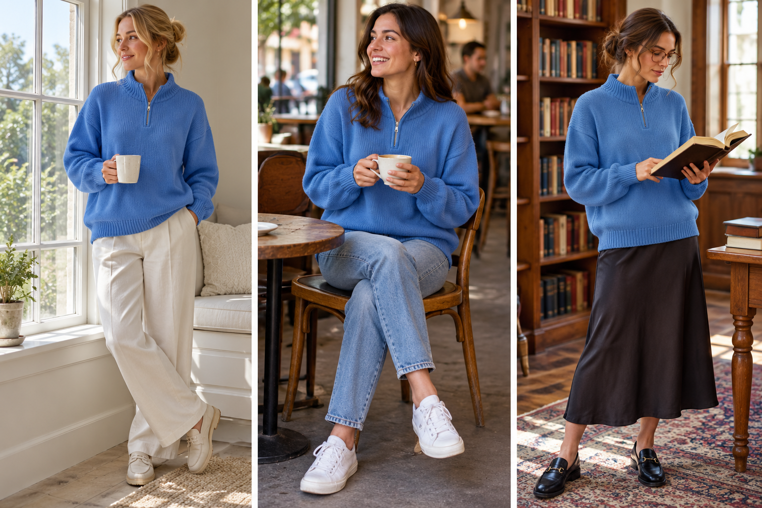 With light trousers styling photograph