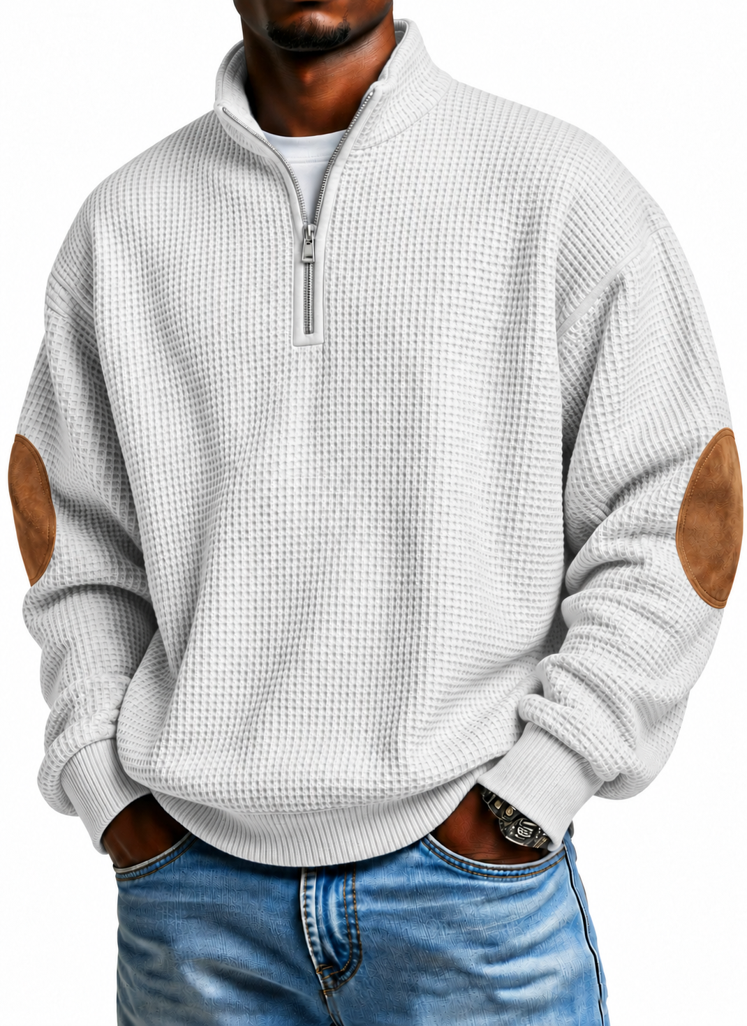 Off White original elbow-patch quarter-zip color image