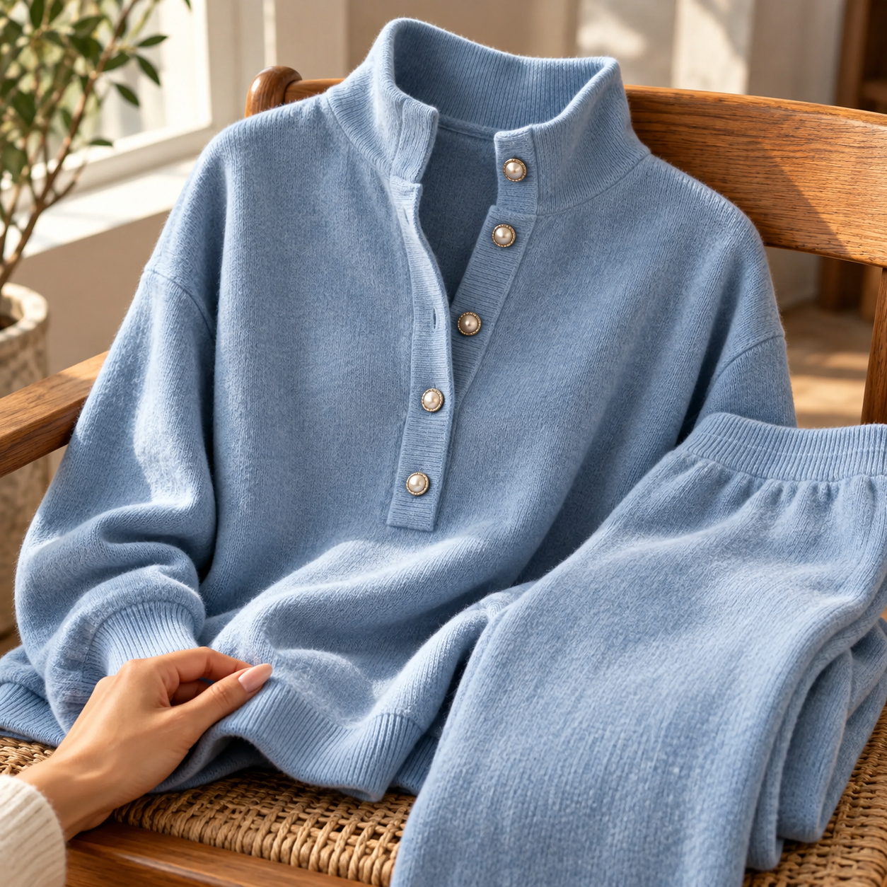 Close view of garment detail