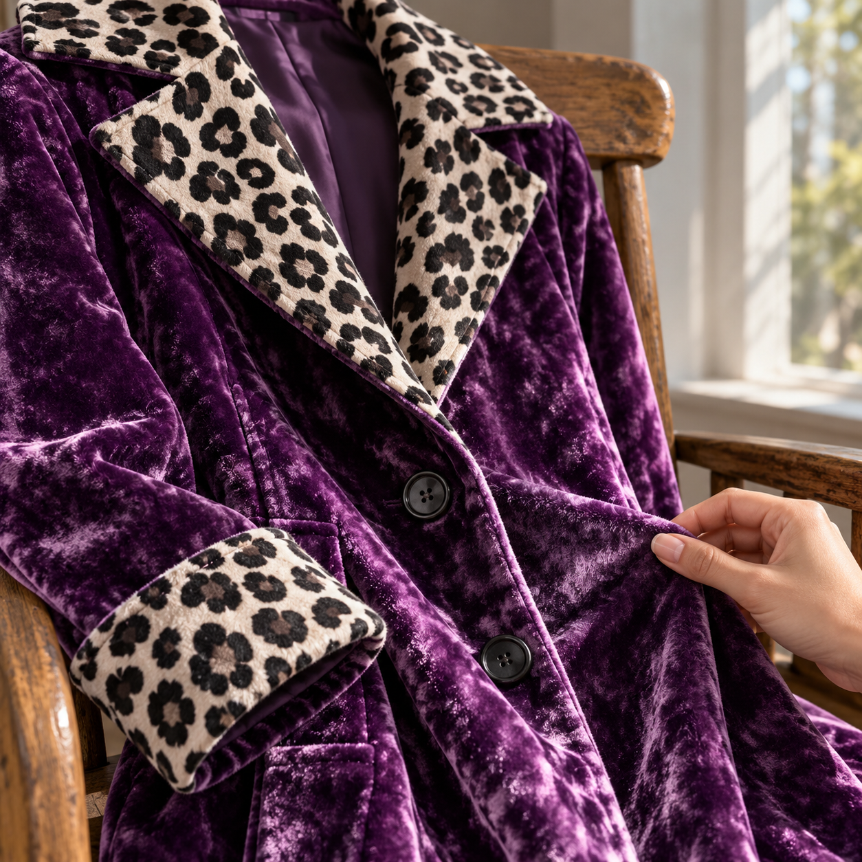 Close view of garment detail