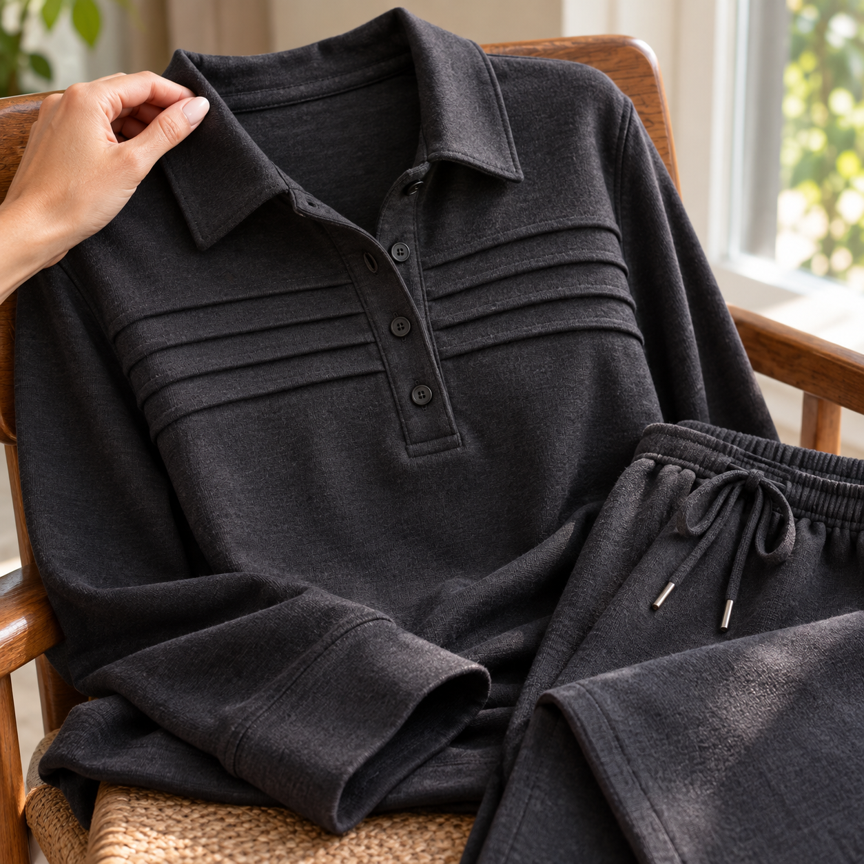Close view of garment detail