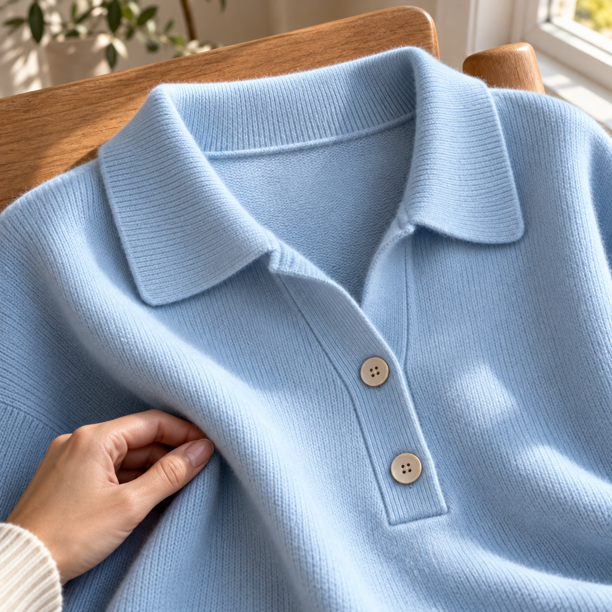 Close view of garment detail