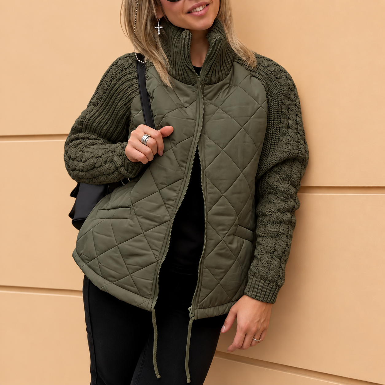 ✨2026 Collection at 50% OFF🎁Women's Knit Patchwork Puffy Jacket