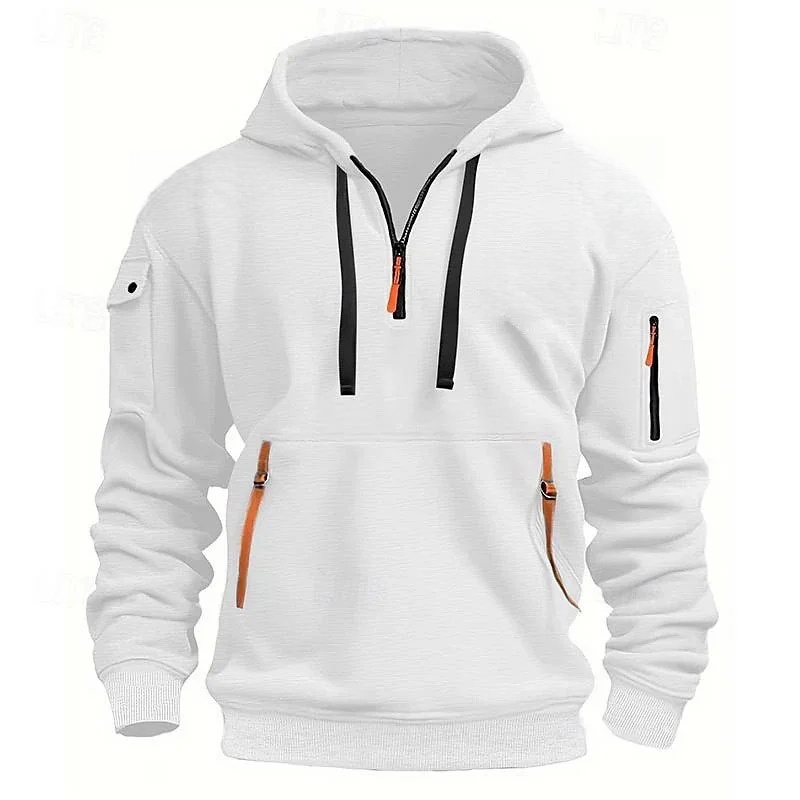 New Arrival🔥 Men's Zipper And Multi Pocket Sport Casual Sweatshirt
