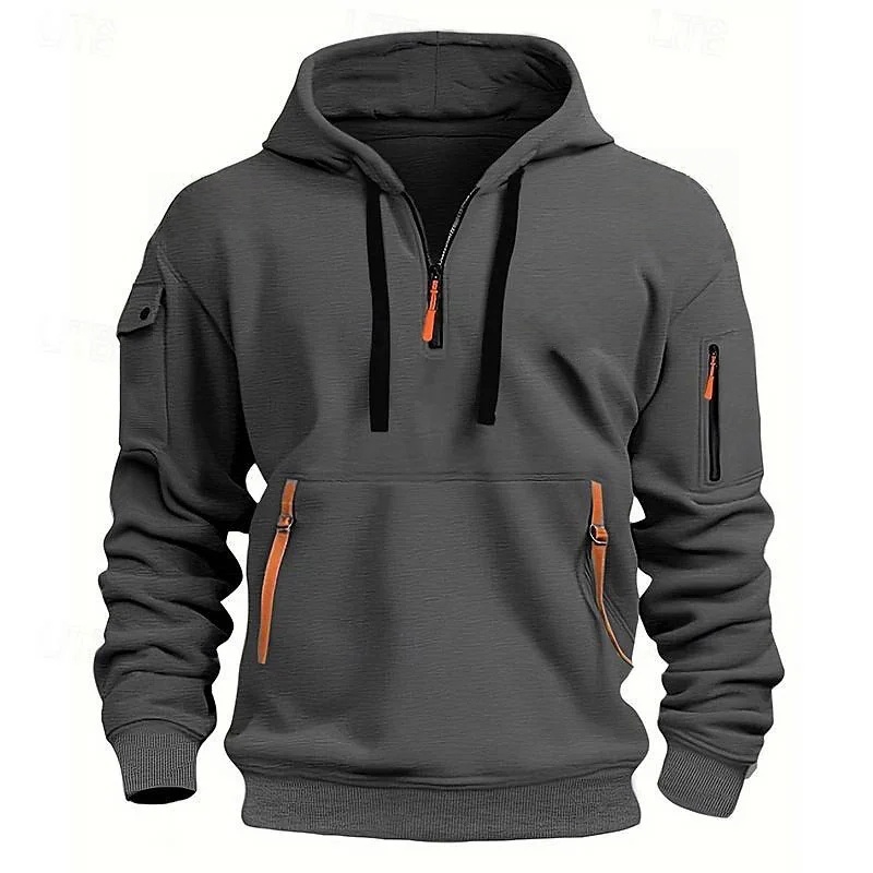 New Arrival🔥 Men's Zipper And Multi Pocket Sport Casual Sweatshirt