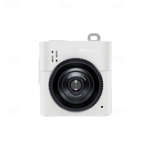 64MP Mini Keychain Digital Camera | 16X Zoom Palm-Sized Travel Camera for Landscape Photography