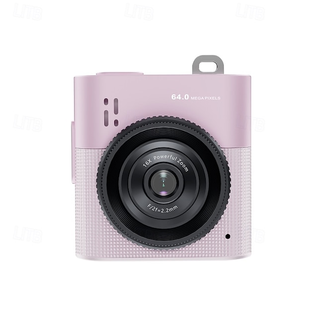 64MP Mini Keychain Digital Camera | 16X Zoom Palm-Sized Travel Camera for Landscape Photography