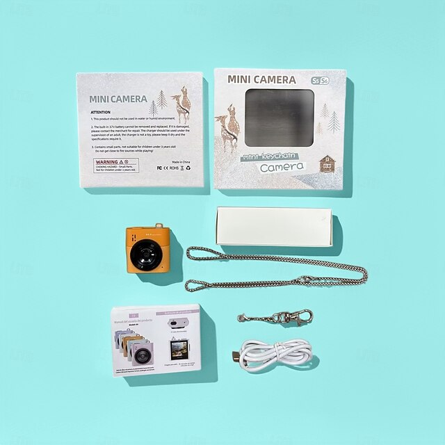 64MP Mini Keychain Digital Camera | 16X Zoom Palm-Sized Travel Camera for Landscape Photography