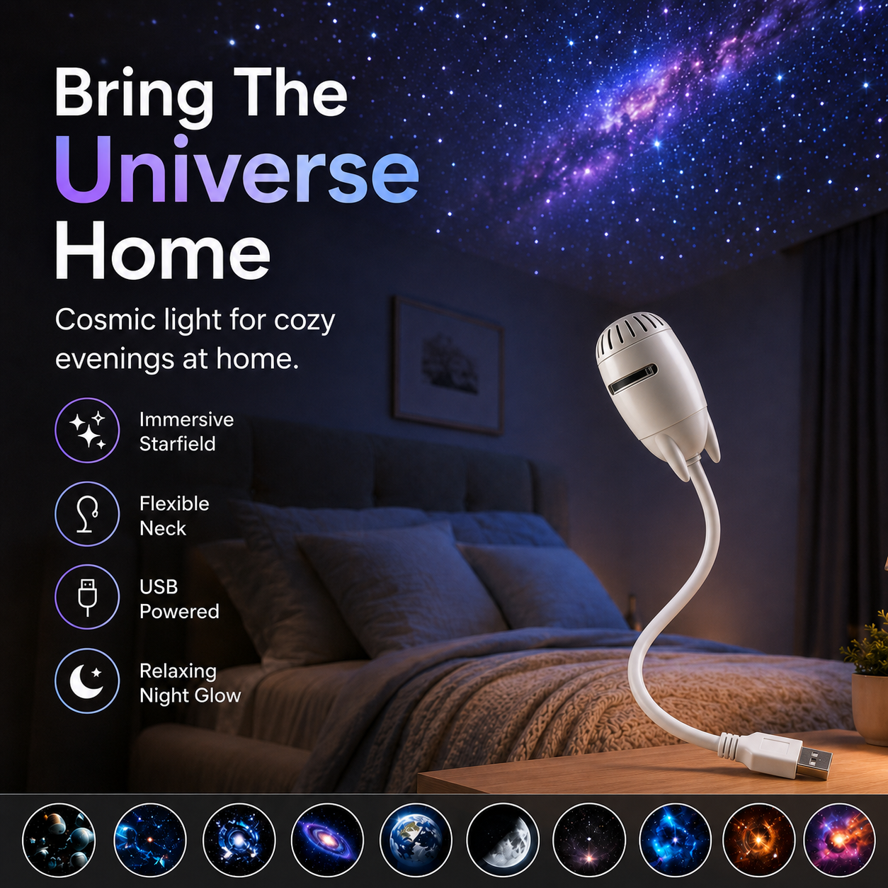 BUY 3 GET 1 FREE 🌊Plug-and-Play HD Star Projecto