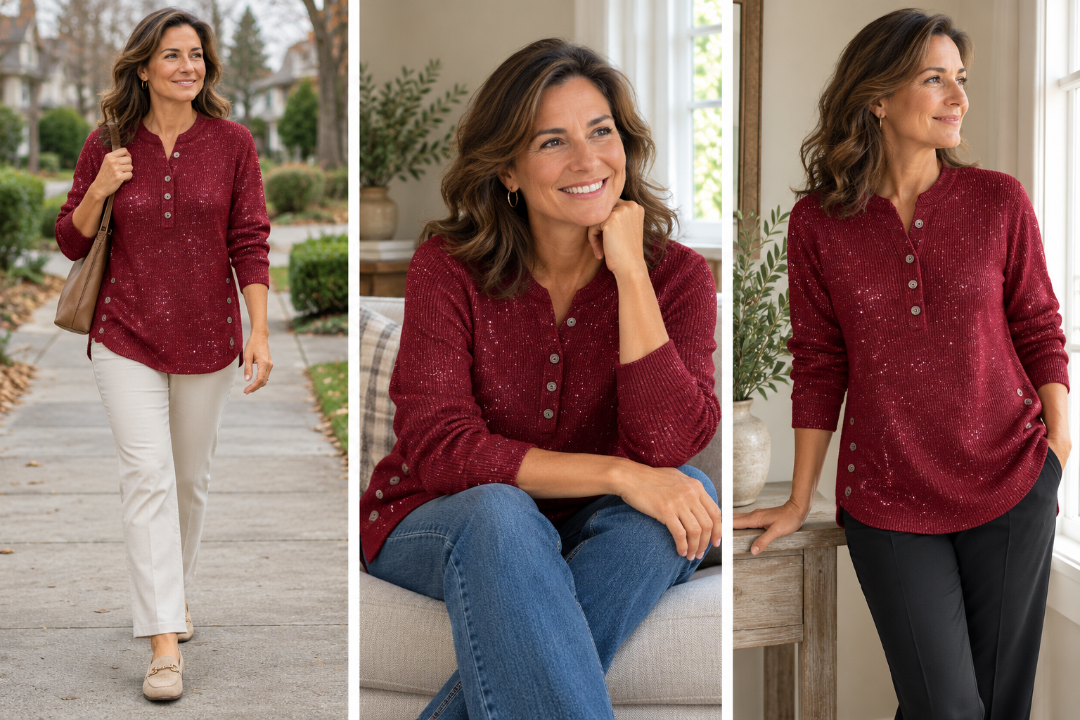 A little movement · a relaxed outfit for an ordinary day.