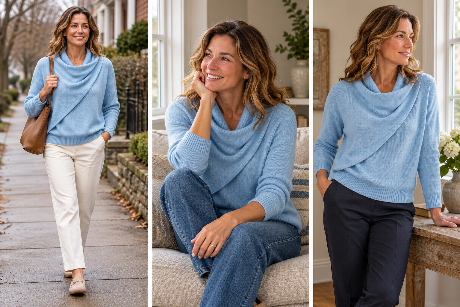 A little movement · a relaxed outfit for an ordinary day.