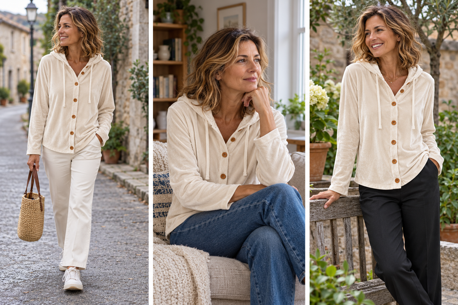 A little movement · a relaxed outfit for an ordinary day.