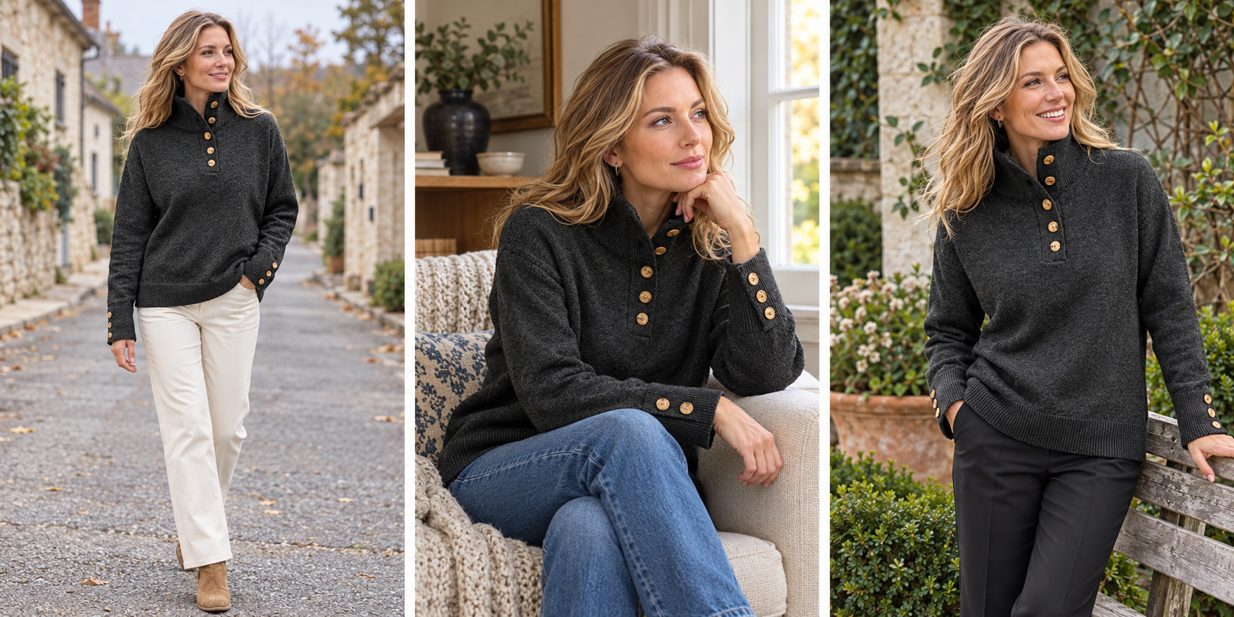 A little movement · a relaxed outfit for an ordinary day.