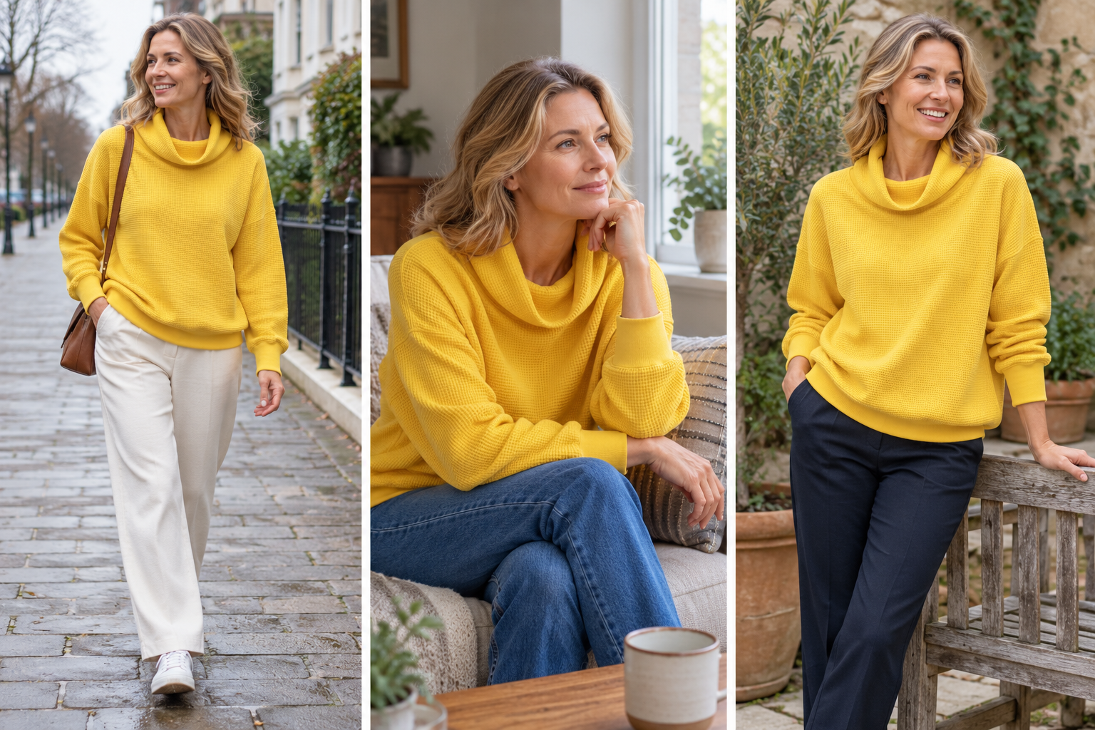 A little movement · a relaxed outfit for an ordinary day.