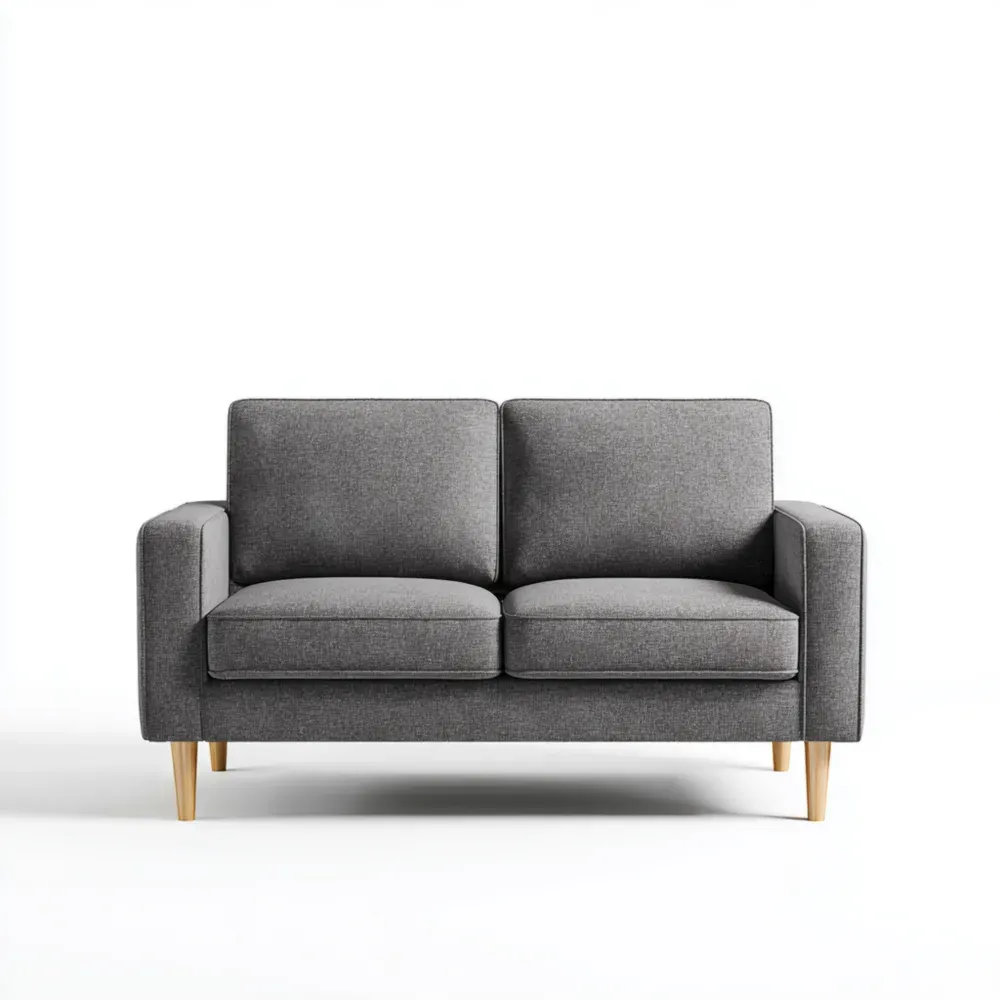 Sofá de dos plazas 140x78x85 cm – Gris oscuro – Diseño moderno