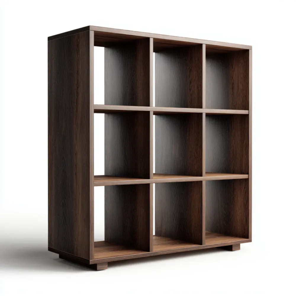 Estantería de madera 80x120x30 cm – Marrón – Estilo moderno