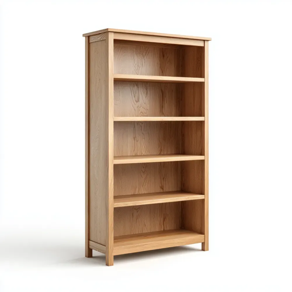 Estantería de Madera de Roble 180x80x30 cm - Natural - Diseño Clásico