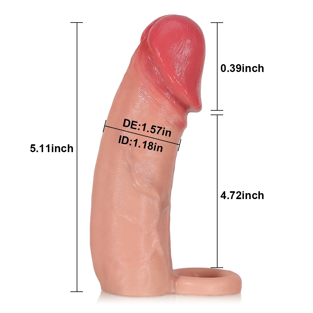 James 6.69" x 1.77" Realistic Male Penis Thickening Sleeve
