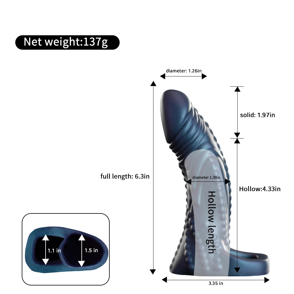 7.09 x 1.57 inch Dragon Scale Penis Extension Sleeve